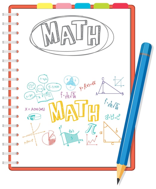 Doodle Formułę Matematyczną Na Stronie Notatnika Ołówkiem