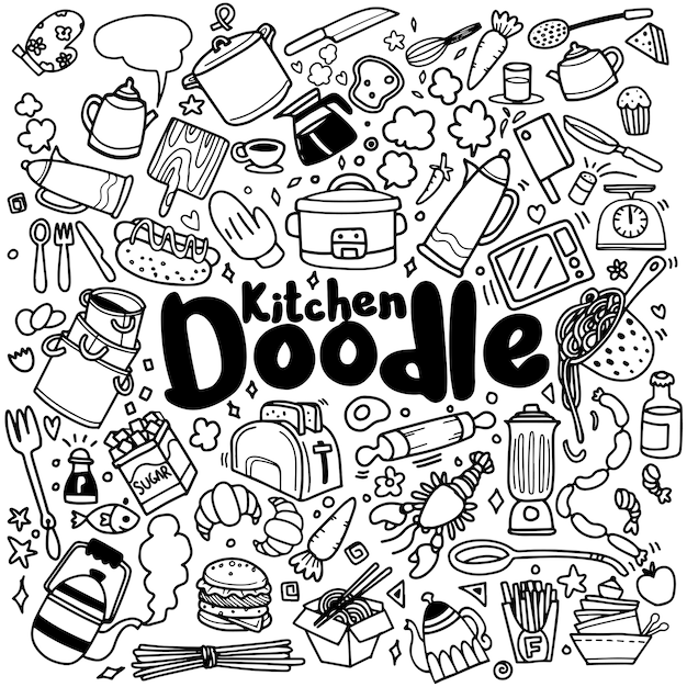 Doodle Jedzenia I Kuchni