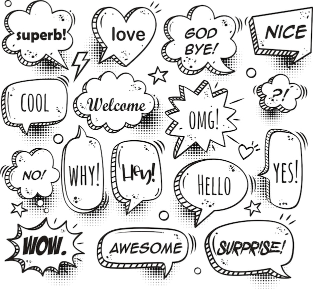 Doodle komiks dymki