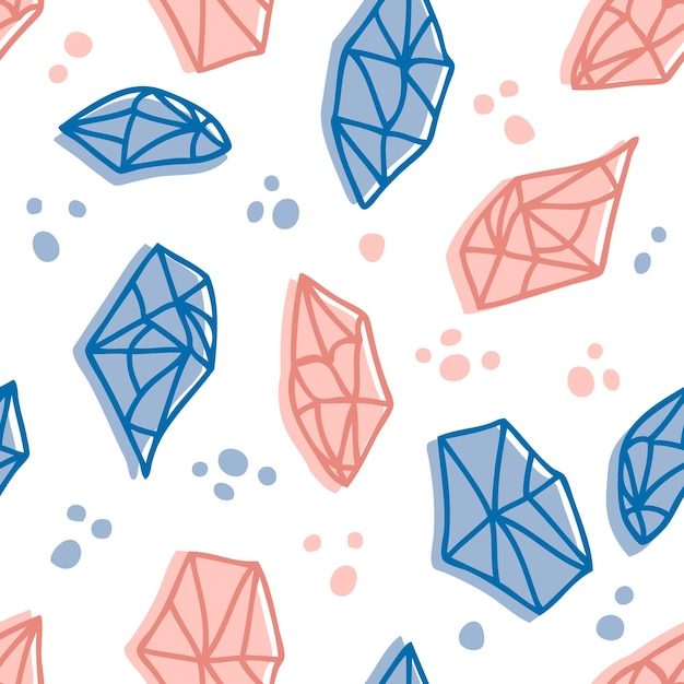 Doodle Kryształowy Wzór Z Plamami Idealny Do Tekstyliów I Nadruków Tshirt Ręcznie Rysowane Ilustracji Wektorowych Do Wystroju I Projektowania
