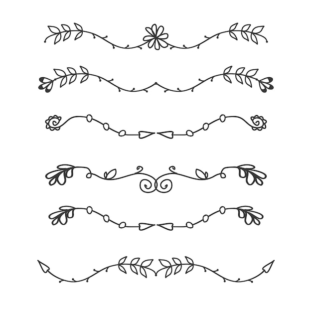 Doodle kwiatowy ręcznie narysowany ilustracja wektorowa