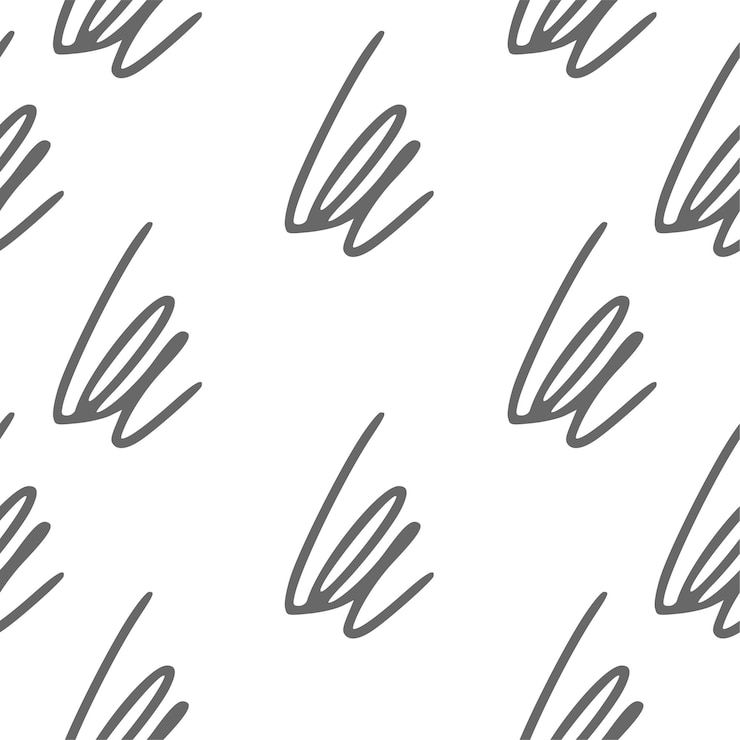 Wektor doodle obrys linii wzór. bazgroły spiralna tekstura. białe tło i szara różnorodna linia