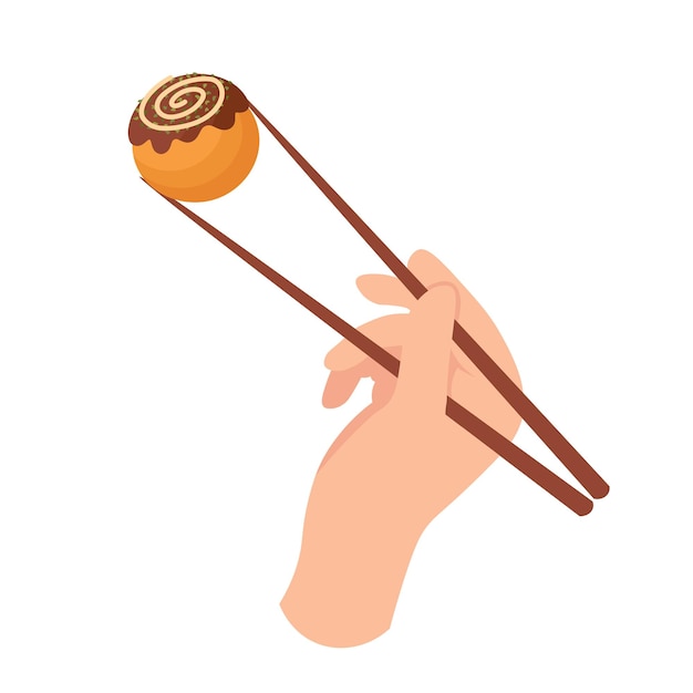 Doodle Płaski Clipart. śliczne Takoyaki, Azjatyckie Jedzenie Uliczne. Wszystkie Obiekty Są Odmalowane.