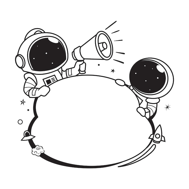 Doodle Rakieta Kosmiczna Astronauta