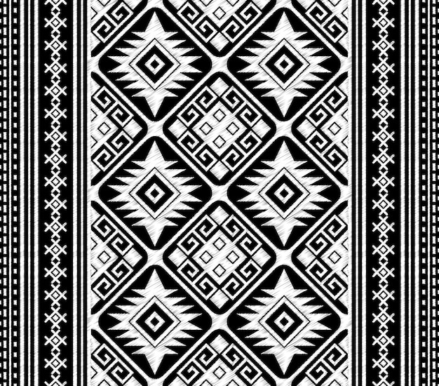 Doodle Tribal Aztec Seamless Pattern