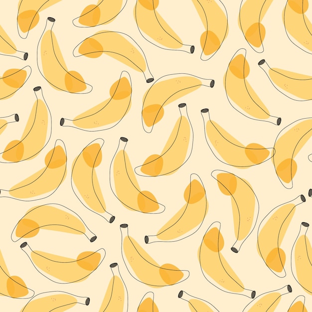 Doodle Wzór Bananów