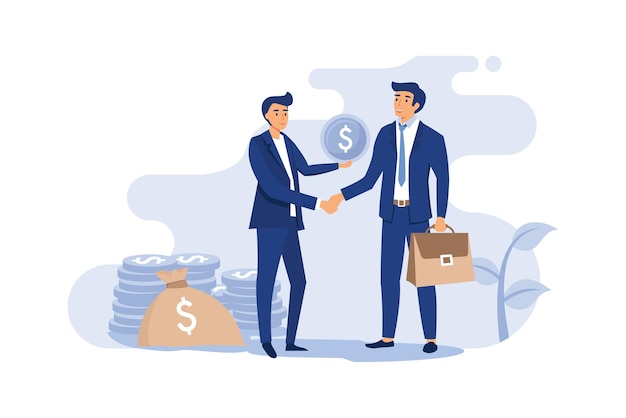 Doradca anioła lub sponsor finansujący projekt startupowy Koncepcja coworkingowa przedsiębiorczości inwestycyjnej
