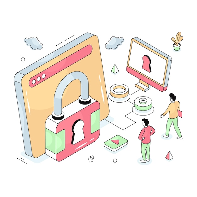 Doskonała ilustracja projektowa hostingu w chmurze