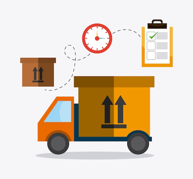 Plik wektorowy dostawa, transport i logistyka