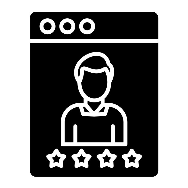 Doświadczenie użytkownika Glyph Solid Black Illustration
