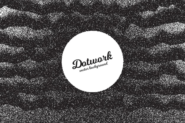 Dotwork Stippled Tekstury Stylu Retro