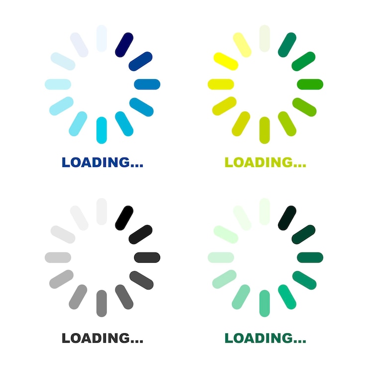 Wektor download icons set load okrągły ładowarz ilustracja wektorowa