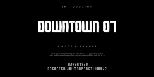 Downtown 07 Abstrakcyjny Alfabet Czcionki Mody Minimalne Nowoczesne Czcionki Miejskie Dla Marki Logo Itp