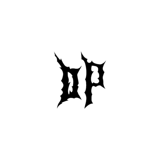 DP monogram logo projekt list tekst nazwa symbol monochromatyczne logotyp alfabet znak proste logo