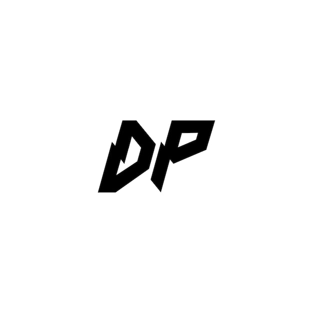 DP monogram logo projekt list tekst nazwa symbol monochromatyczne logotyp alfabet znak proste logo