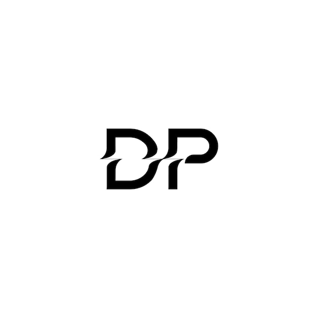 DP monogram logo projekt list tekst nazwa symbol monochromatyczne logotyp alfabet znak proste logo