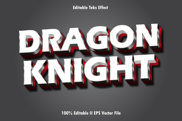 Dragon Knight Editable Text Effect 3D Emboss Gradient Style (Efekt tekstu edytowalnego)