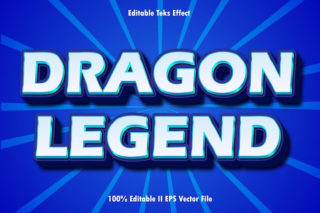 Dragon Legend Editable Text Effect 3d Emboss Gradient Style (Efekt tekstu edytowalnego z legendy smoka)