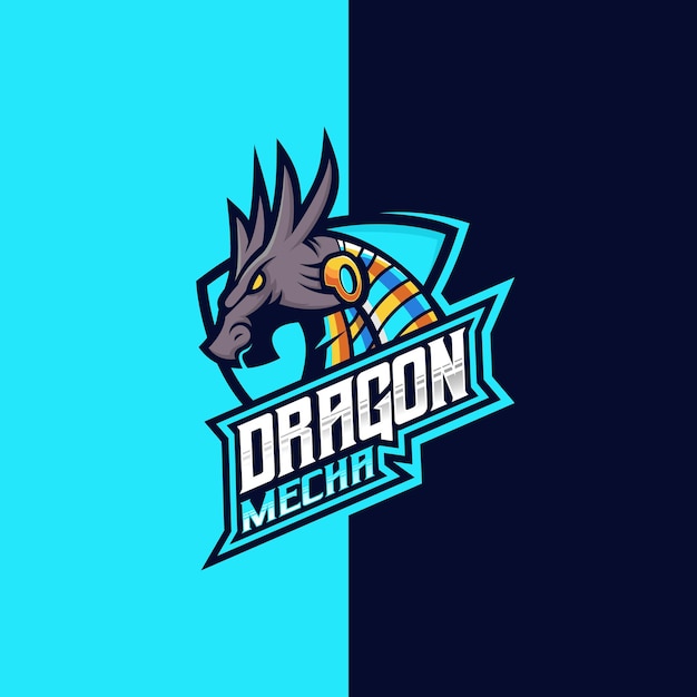 Dragon Mecha Esport I Logo Sportowe