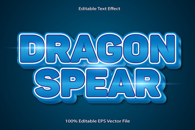 Dragon Spear Editable Text Effect Emboss Cartoon Gradient Style