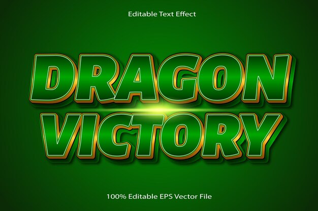 Dragon Victory Editable Text Effect Emboss Cartoon Gradient Style