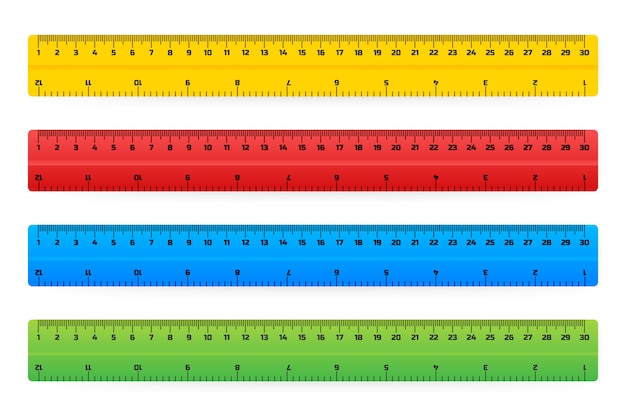 Drewniane Linijki 30 Centymetrów Z Cieniami Na Białym Tle. Urządzenie Pomiarowe. Przybory Szkolne. .