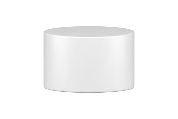 Drogi biały luksusowy pionowy cylinder błyszczący kolumna metaliczna kolumna geometryczny kształt wektora