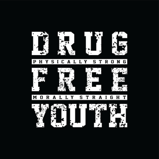 Drug Free Youth Campaign Art. Wektorowe