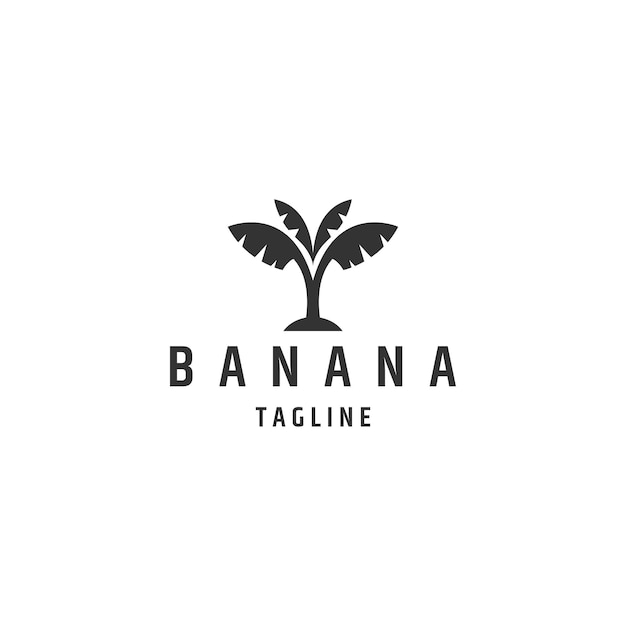 Drzewo Bananowe Logo Projekt Płaski Logo
