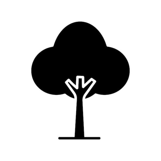 Plik wektorowy drzewo ikona wektor szablon projektu na białym tle