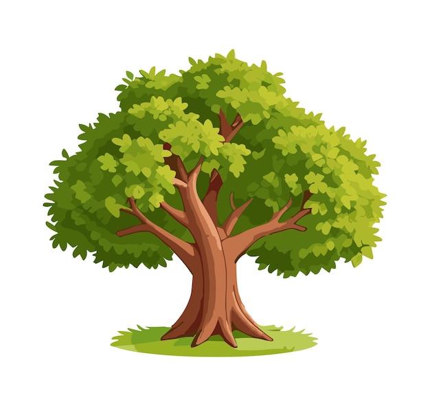 Drzewo Ilustracji Wektorowych Może Służyć Do Zilustrowania Dowolnego Tematu Związanego Z Naturą Lub Zdrowym Stylem życia