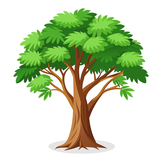 Plik wektorowy drzewo neem wyizolowana ilustracja wektora płaskiego