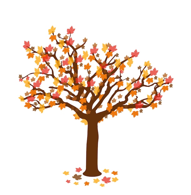 Plik wektorowy drzewo z jesiennych liści