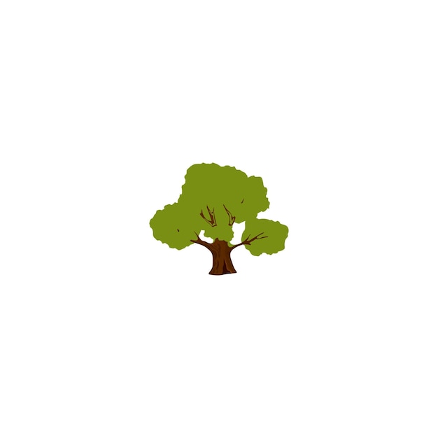 Plik wektorowy drzewo z zielonym drzewem na nim