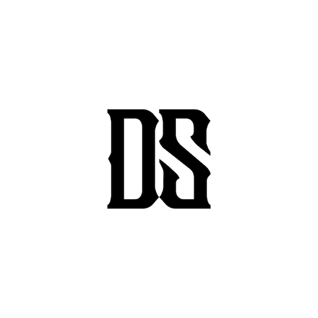DS monogram logo projekt list tekst nazwa symbol monochromatyczne logotyp alfabet znak proste logo