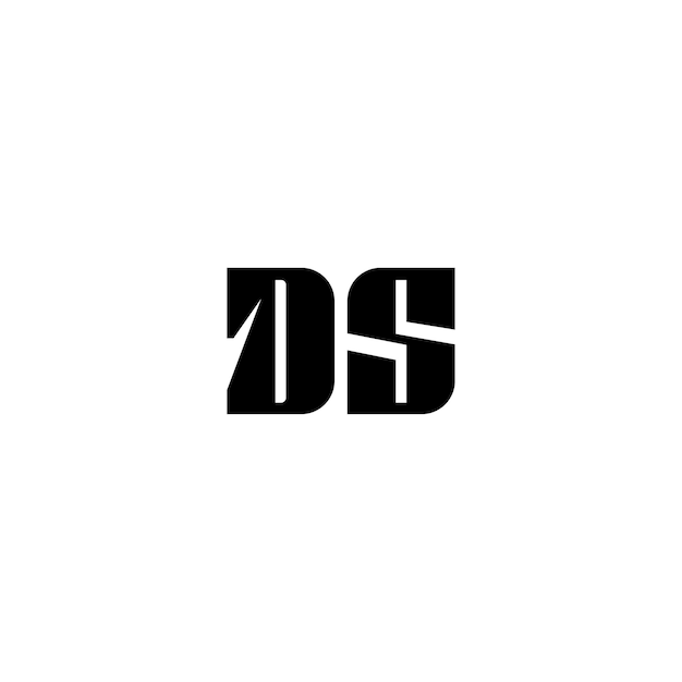 DS monogram logo projekt list tekst nazwa symbol monochromatyczne logotyp alfabet znak proste logo