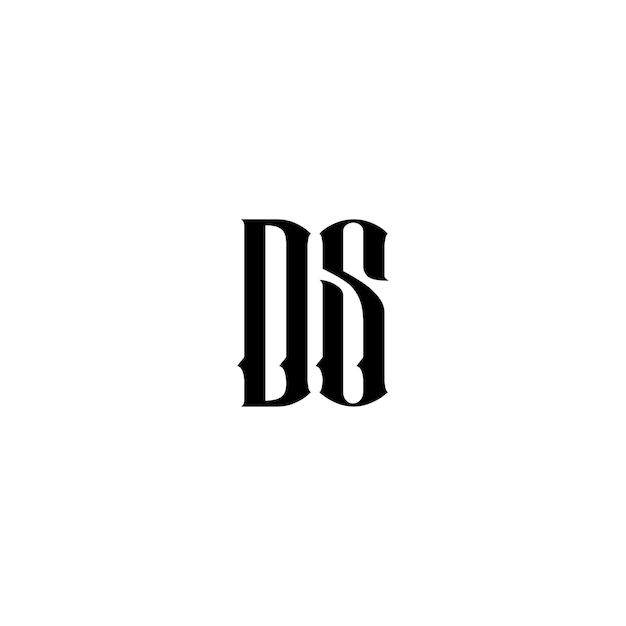 DS monogram logo projekt list tekst nazwa symbol monochromatyczne logotyp alfabet znak proste logo