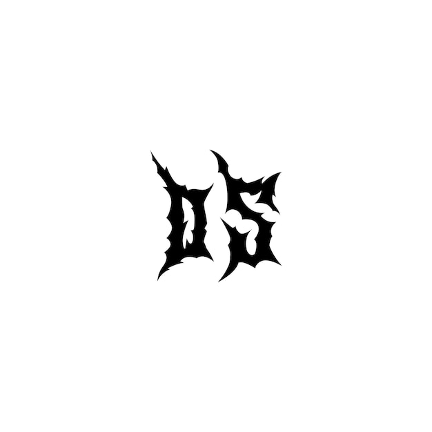 DS monogram logo projekt list tekst nazwa symbol monochromatyczne logotyp alfabet znak proste logo