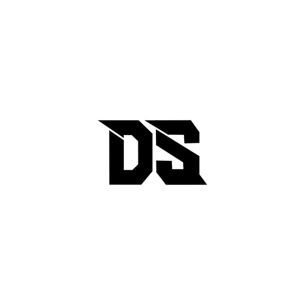 DS monogram logo projekt list tekst nazwa symbol monochromatyczne logotyp alfabet znak proste logo