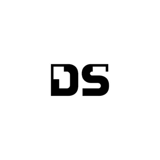 DS monogram logo projekt list tekst nazwa symbol monochromatyczne logotyp alfabet znak proste logo