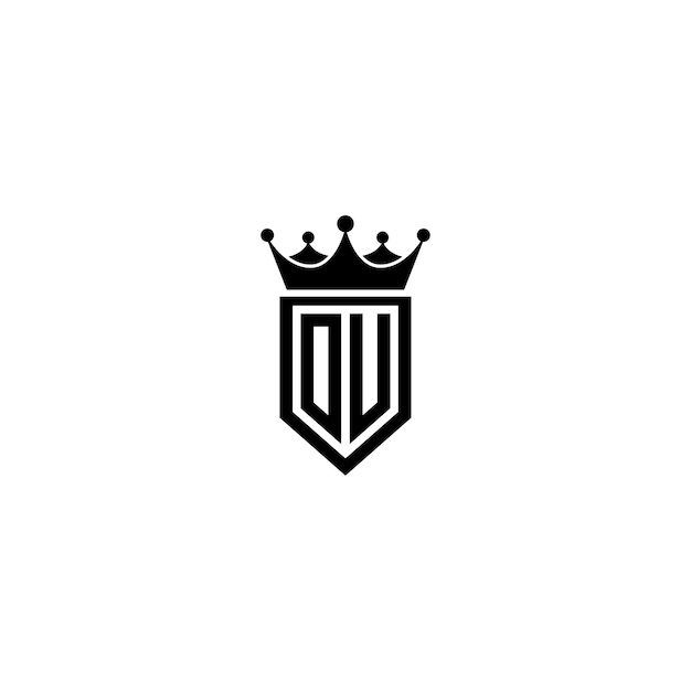DU monogram logo projekt list tekst nazwa symbol monochromatyczny logotyp alfabet znak proste logo