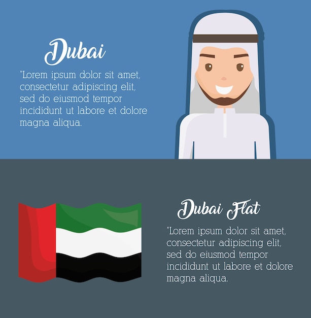 Dubaj Infographic Podróży