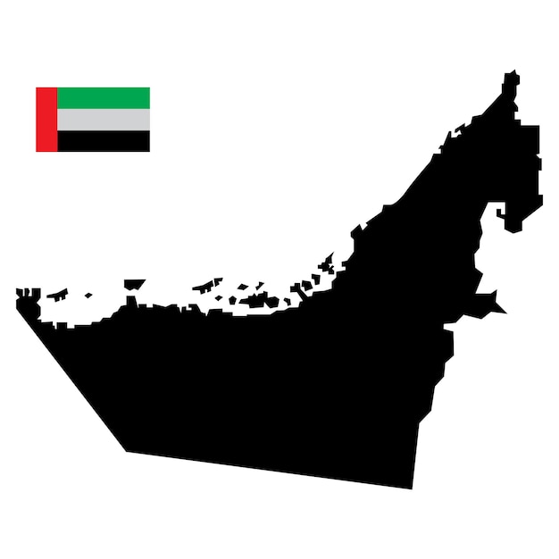 Dubaj Mapa Ikona Wektor Ilustracja Symbol Projektu