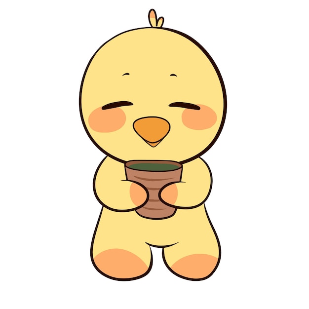 Duck You Character Cute Vacter Cartoon