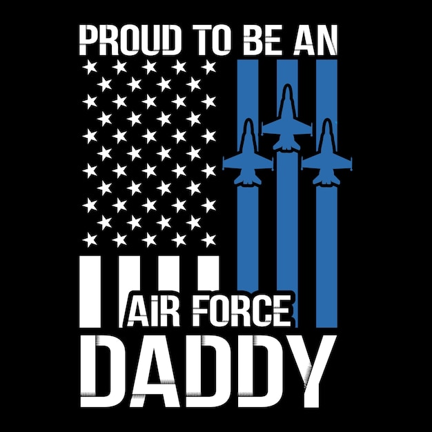 Plik wektorowy dumny z bycia tatą sił powietrznych