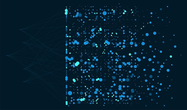 Duże dane wizualne informacje tło koncepcja sieci społecznościowej tło wektor połączenia