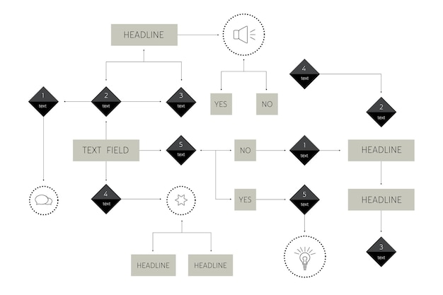 Plik wektorowy duży schemat blokowy schemat geometryczny element infografiki prezentacji