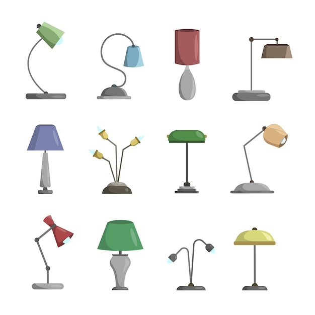 Duży zestaw lamp biurkowych do domu