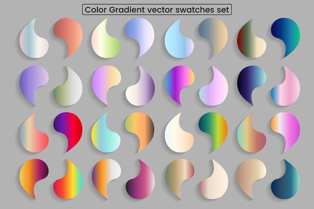 Plik wektorowy duży zestaw próbek tła w różnych kolorach z żywymi gradientami