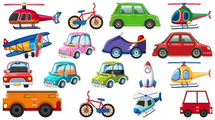 Wektor duży zestaw różnych rodzajów transportu